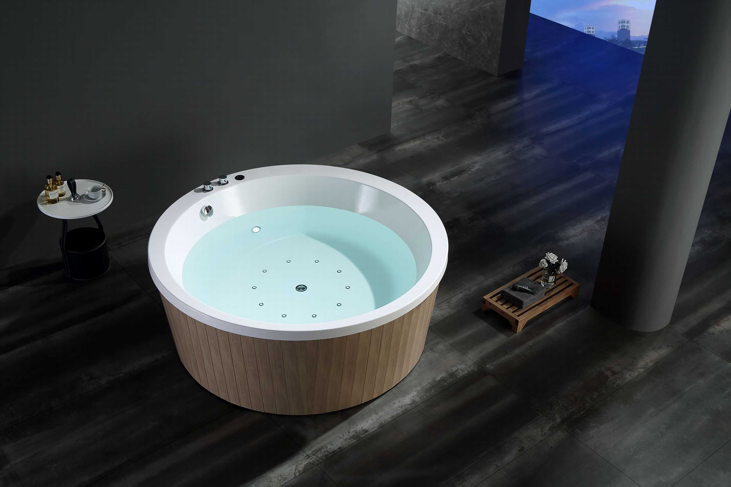 200W Air Jet Bathtub with Bubble Massage & LED Light | NEO SPA | Luxury Spa Experience